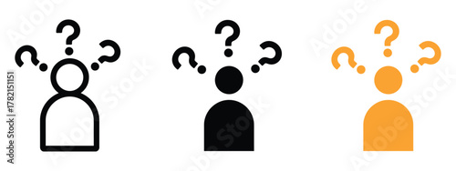 Curious human icon vector. innovative thinking, questions symbol. vector illustration.