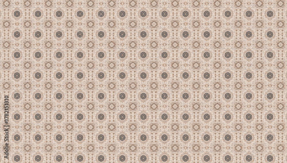 Continuous polka-dot embroidery design with a grungy look, suitable for textile applications