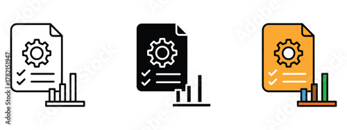 Task Progress icon vector. process documentation and performance tracking symbol. vector illustration.