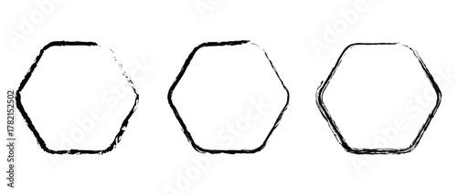 set of polygon grunge textures frame icon, grunge frame icon, collection polygon photo image frame icon.