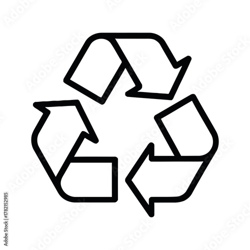 Recycling Symbol Showing Conservation and Environmental Responsibility in a Graphic Design