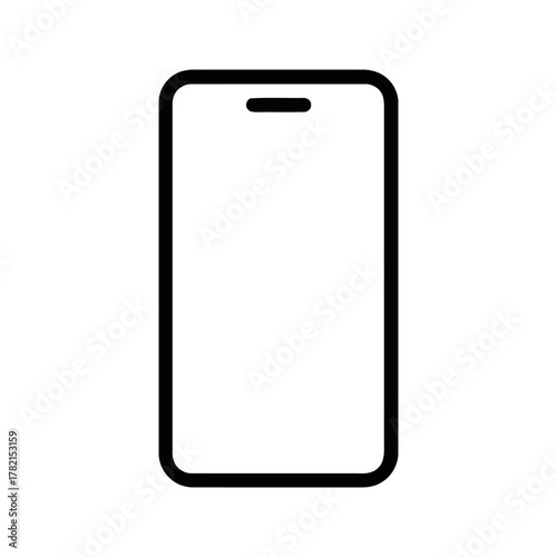 Smartphone with Blank Screen Display for Application Mockup in Modern Communication