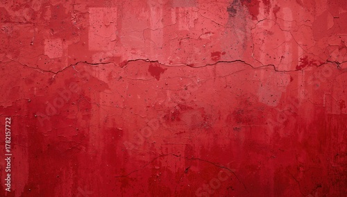 Faded red paint on a cement wall, suitable for background texture and design