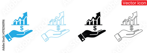 Visualize financial prosperity and smart investment with this dynamic concept showcasing upward profit trends and secure money management.