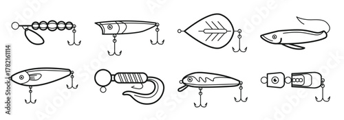 fishing tackle icon vector .