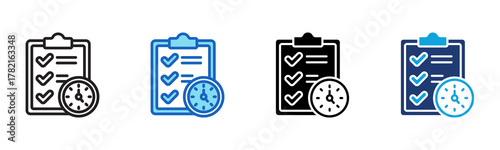 Planning Icon Multi Style Vector Illustration