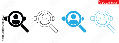 Icons symbolizing talent search and recruitment, ideal for HR, job portals, and career services. Inspire hiring success and professional growth.