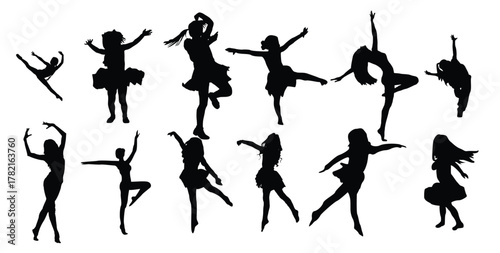 pretty girl in black silhouette