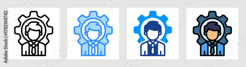 Hr Manager Icon Collection Set Multiple Style