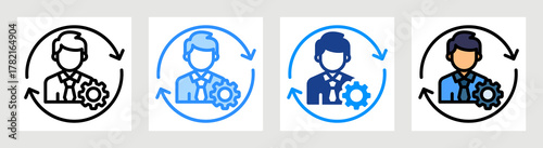 Operations Management Icon Collection Set Multiple Style