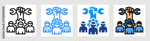 Repair Team Icon Collection Set Multiple Style