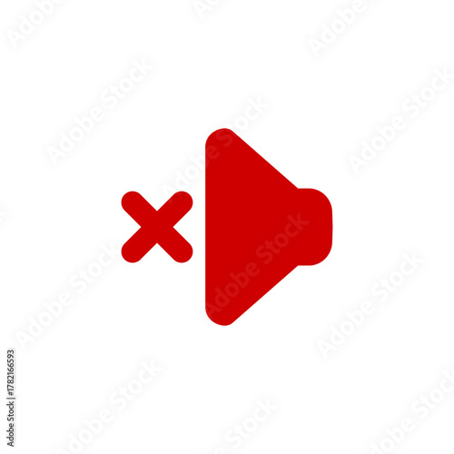 Vector image of game UI icon template asset transparent Mute button