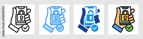 Mobile Access Icon Collection Set Multiple Style