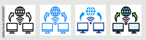 Remote Access Icon Collection Set Multiple Style