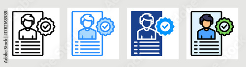 Verified Account Icon Collection Set Multiple Style