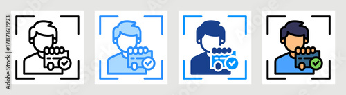 Identity Verification Icon Collection Set Multiple Style