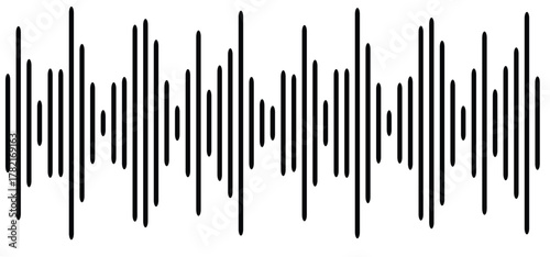 Sound waves set vector illustration