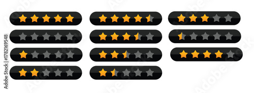  star icon black set rating icon black set icon 