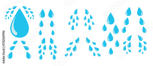 Set of tears vector illustration