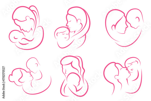 beautiful and feminine maternity vectors 
