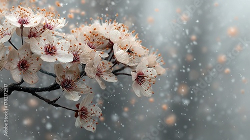 Dreamy Blossoming Tree by Serene Lake at Dusk, Ethereal Lighting, Reflection on Water, Mystical Atmosphere, Soft Pastel Colors, Enchanting Spring Scene, Tranquil Background, Fantasy Art, Illuminated P