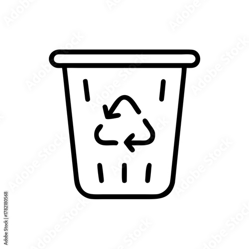 Recycling trash bin for waste separation vector illustration