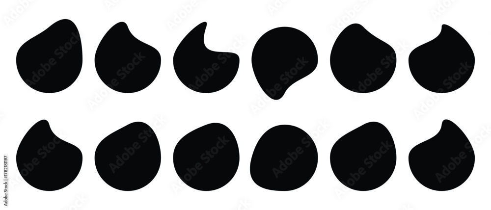 Fototapeta premium blob shape icon. set of flat blob shape icon. vector illustration.