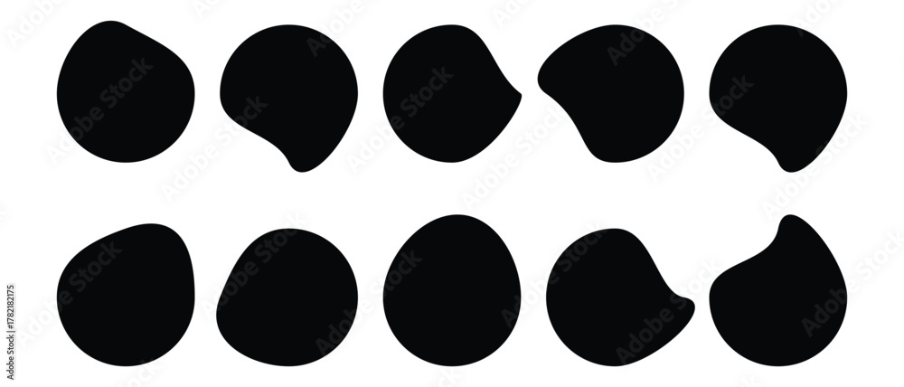 Fototapeta premium blob shape icon. set of flat blob shape icon. vector illustration.