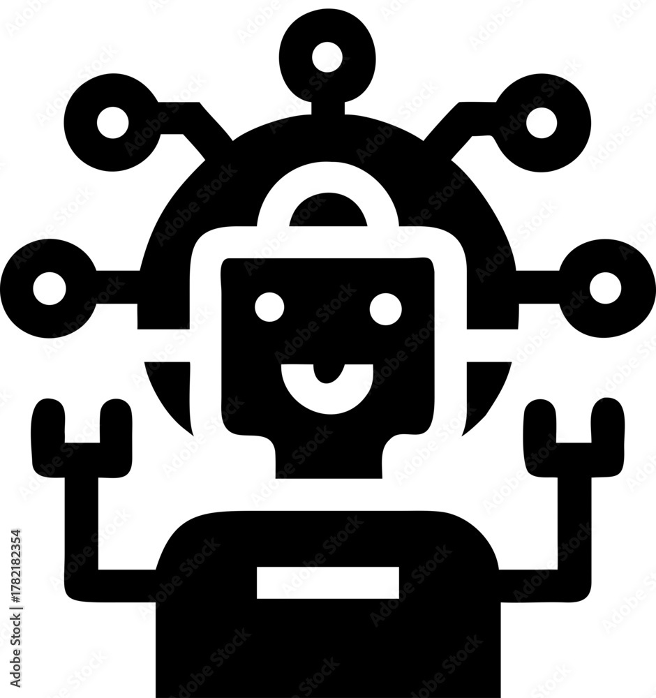 Obraz premium chatbot ai svg icon