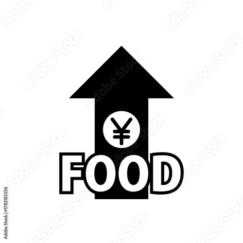 食料品の価格高騰を表現したアイコン