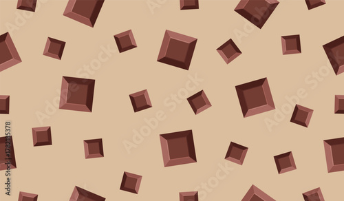 Cute chocolate bar pattern background vector design