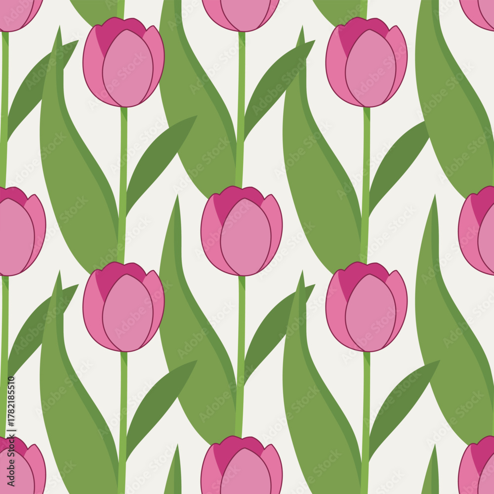 Obraz premium Clean geometric spring flower vector illustration