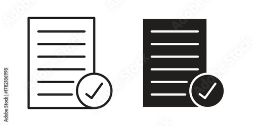 Accept document icon designs collection for mobile, ui, web.