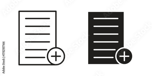 Add document icon designs collection for mobile, ui, web.