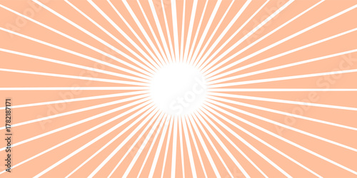 Peach fuzz pantone colour abstract background illustration with spiral pattern or comic theme. Perfect for wallpaper, background, poster, banner, book cover, comic.