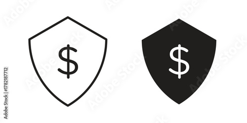 assets protection icon designs collection for mobile, ui, web.