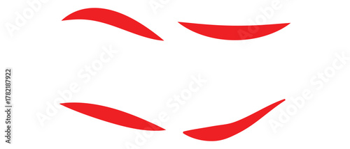 set of swash swoosh tails icon. Abstract and retro Swash Icon.