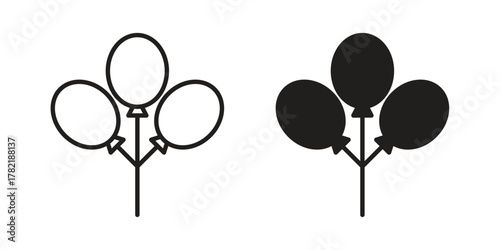Balloons icon designs collection for mobile, ui, web.