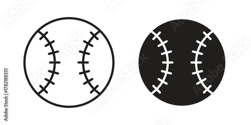 Baseball icon designs collection for mobile, ui, web.