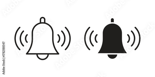 Bell ring icon designs collection for mobile, ui, web.
