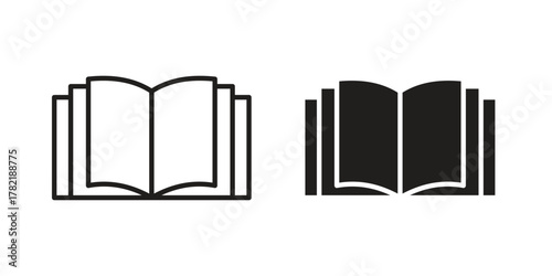 Book icon designs collection for mobile, ui, web.
