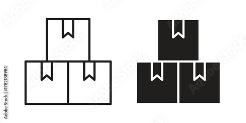 Boxes icon designs collection for mobile, ui, web.