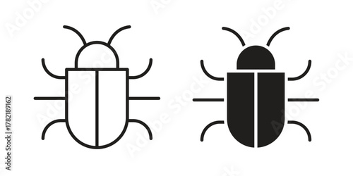 Bug icon designs collection for mobile, ui, web.