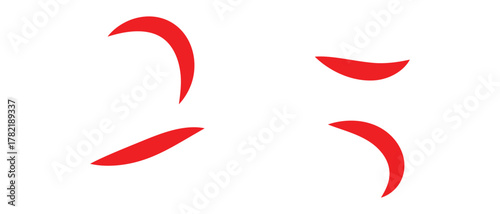 set of swash swoosh tails icon. Abstract and retro Swash Icon.