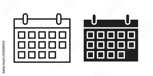 Calendar icon designs collection for mobile, ui, web.