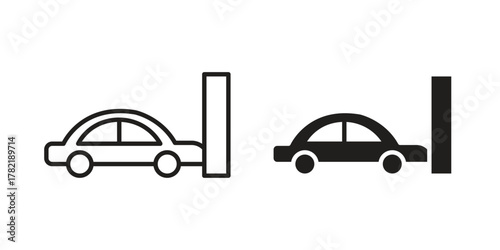 Car crash icon designs collection for mobile, ui, web.