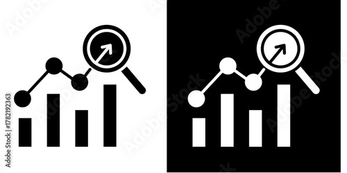 Business Forecasting  Icon Set White Style Collection