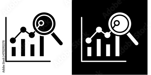 Predictive Analytics  Icon Set White Style Collection