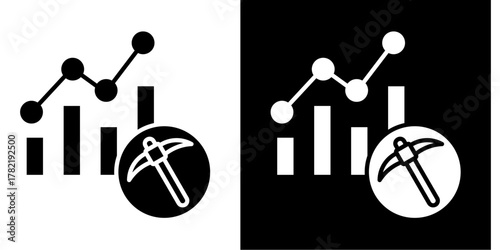Data Mining For Business  Icon Set White Style Collection
