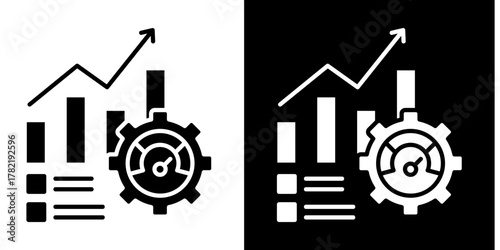Operational Efficiency Dashboard  Icon Set White Style Collection